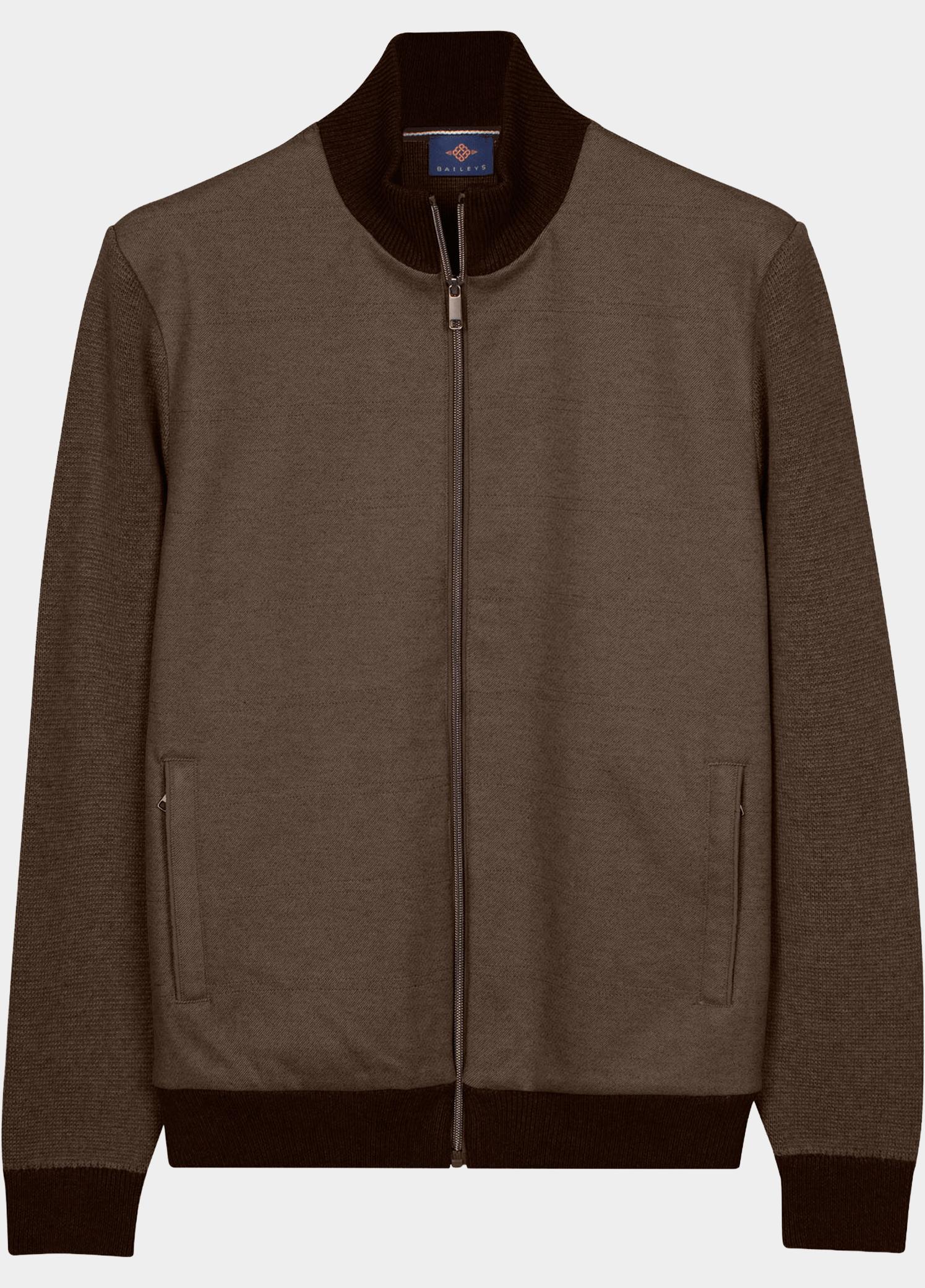 Baileys Vest heren Bruin Cardigan Zip  Front 622068/895
