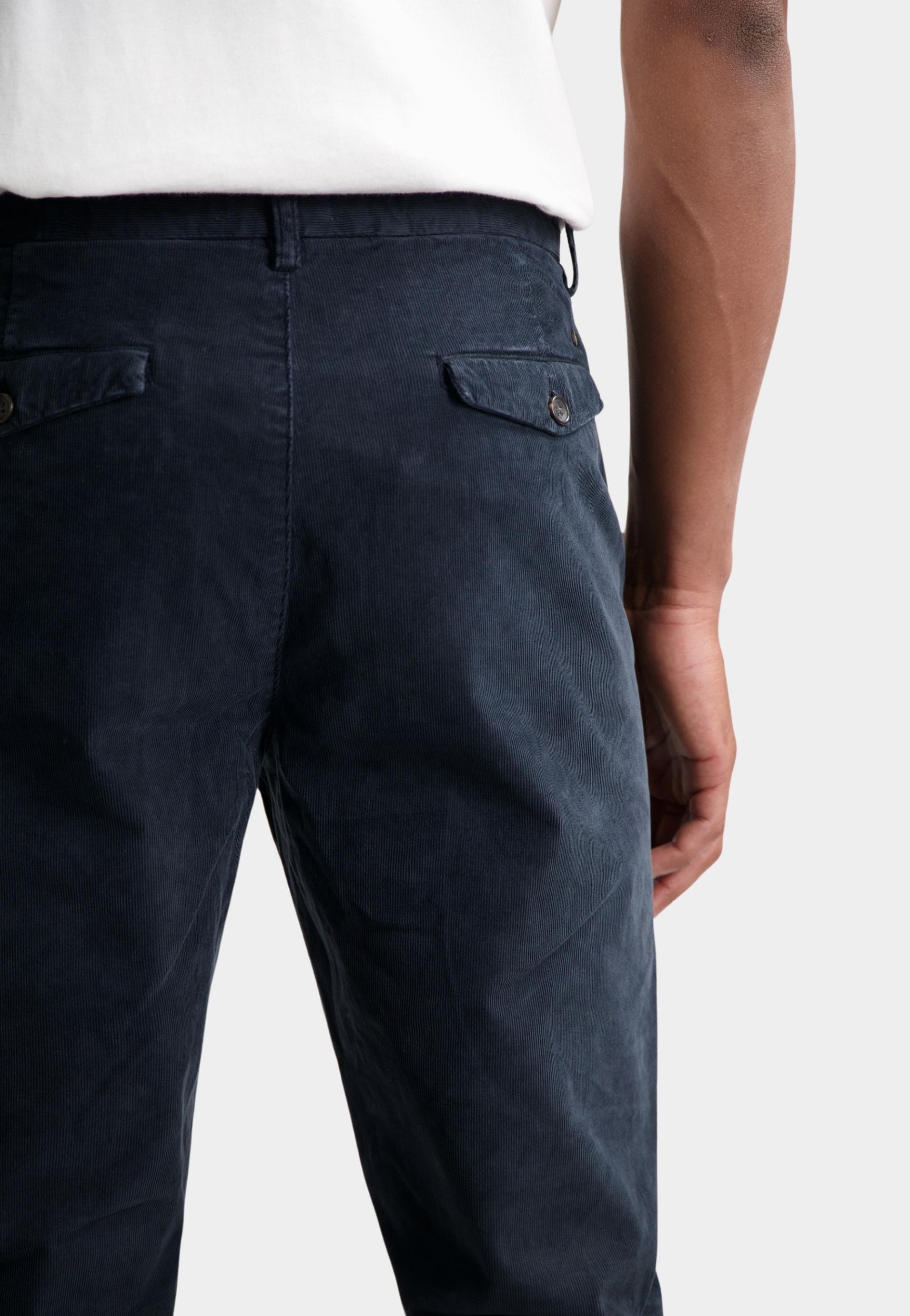 Dstrezzed Katoenen Broek Blauw Lancaster Ribcord Chino 501852/649
