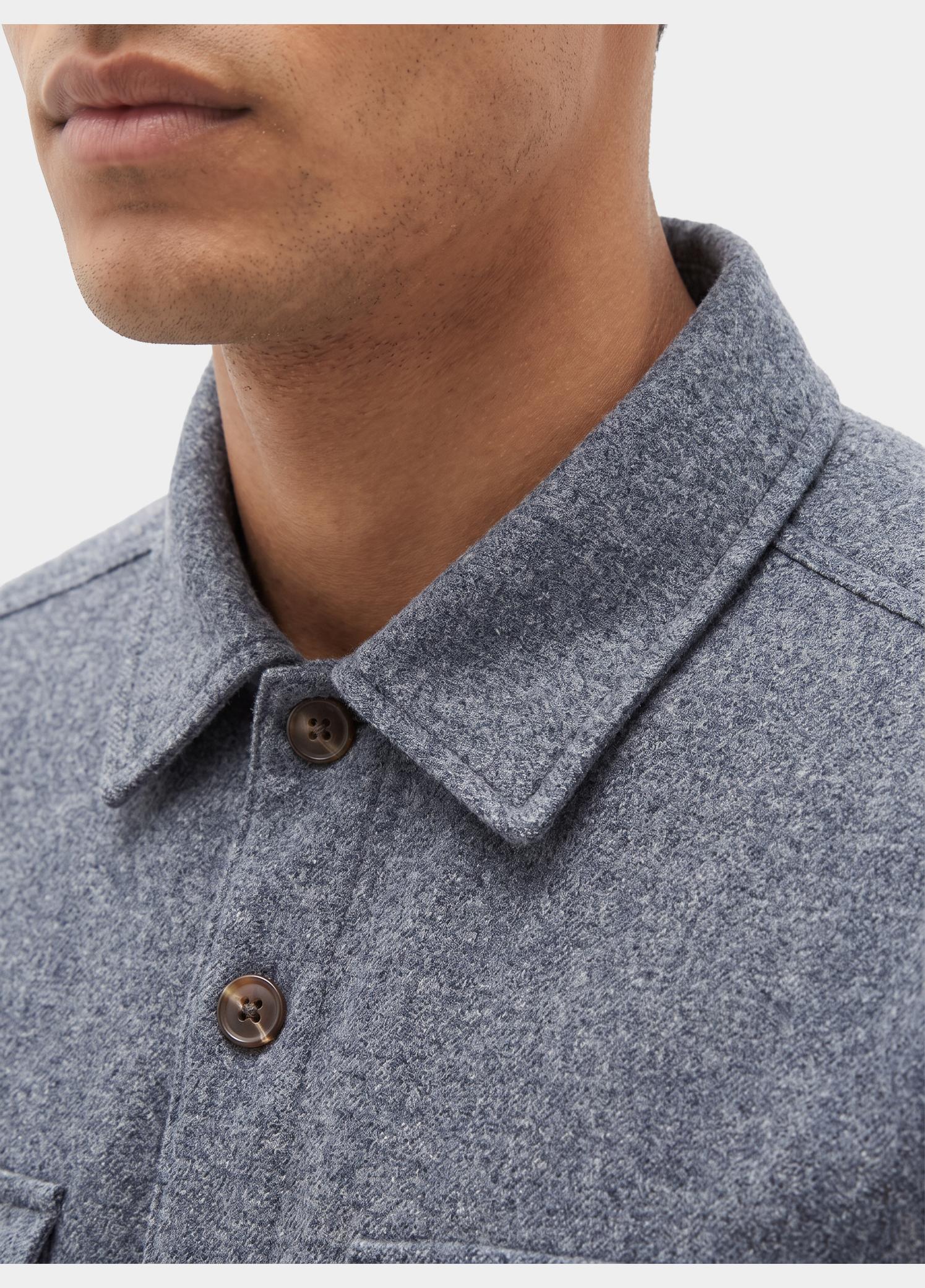 Born With Appetite Overshirt Blauw Reggie Shirtjacket BWA26314RE35/4001