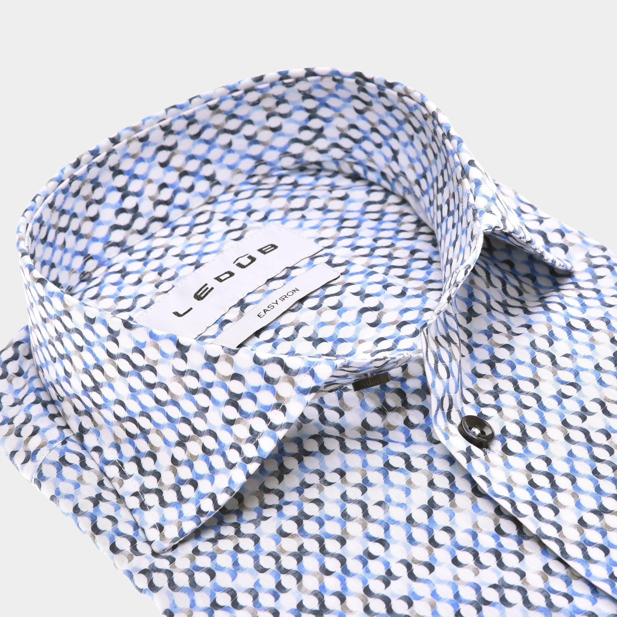 Ledub Business hemd lange mouw Blauw  0142821/140-000-000