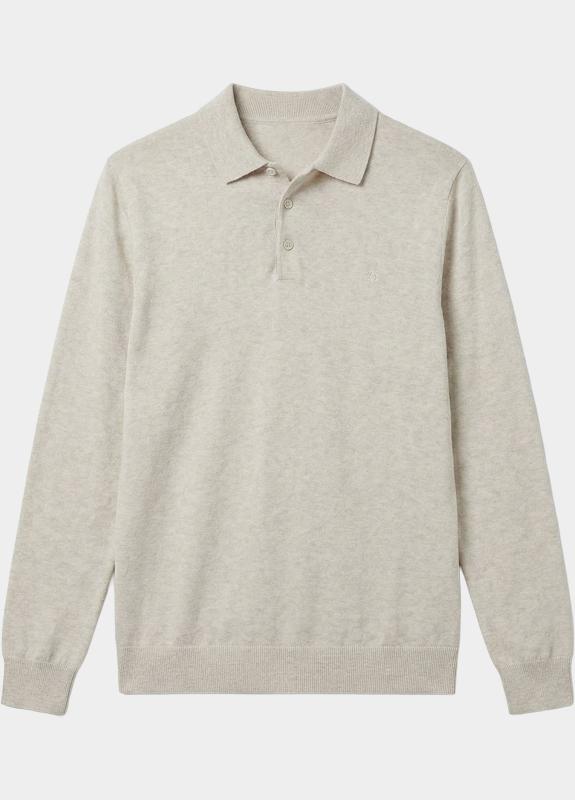 Scotland Blue Polo lange mouwen heren Grijs Plince Polo Pull SPE26105PL07SB/2501