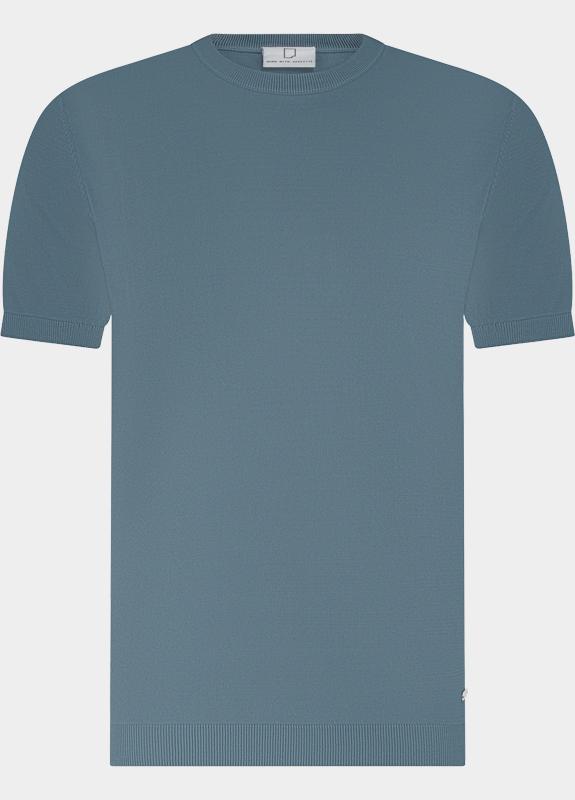 Born With Appetite T-shirt heren Blauw Wake Knitted T-shirt Ss BWA00006WA35/4016