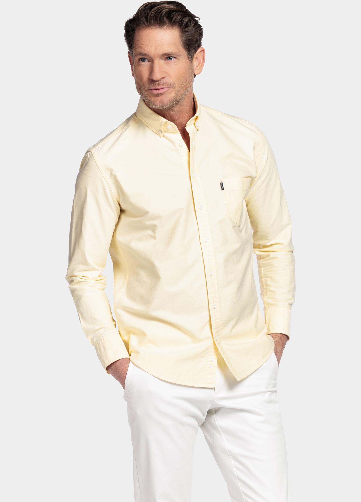 Giordano Overhemd heren Geel Brando Long Sleeve Button Dow 617052/20