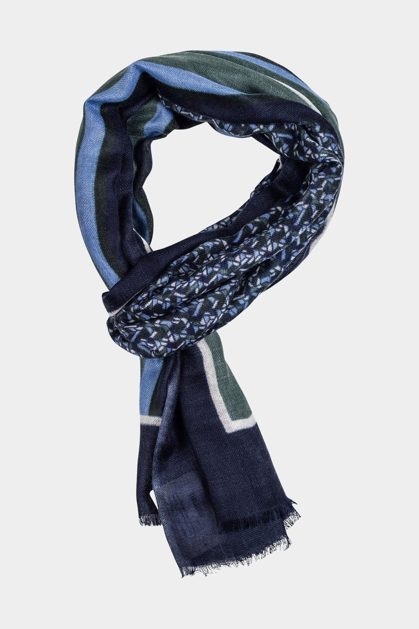 Giordano Shawl Blauw Twill Shawl with Print  Woole 329066/61