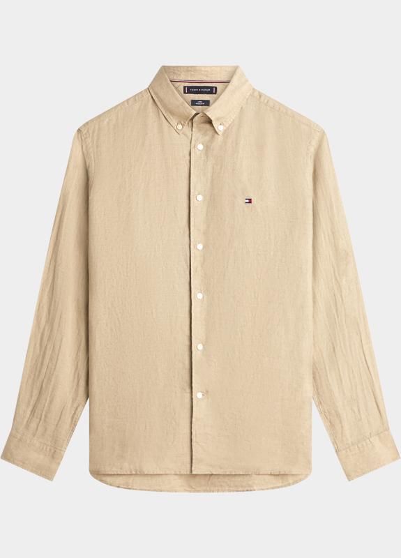 Tommy Hilfiger Casual hemd lange mouw Bruin PIGMENT DYED LI SOLID RF SHIR MW0MW41530/RBT