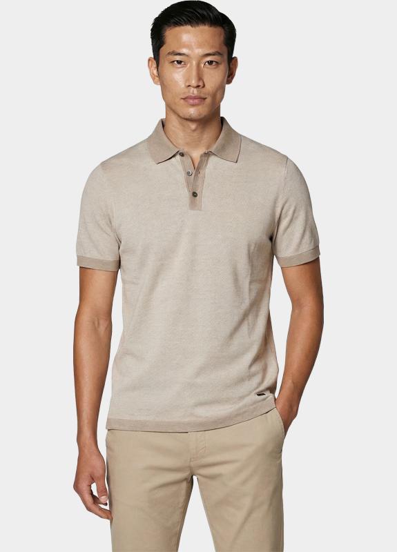 Scotland Blue Polo heren Grijs Wren Knitted Polo Ss SPE26106WR38SB/2501