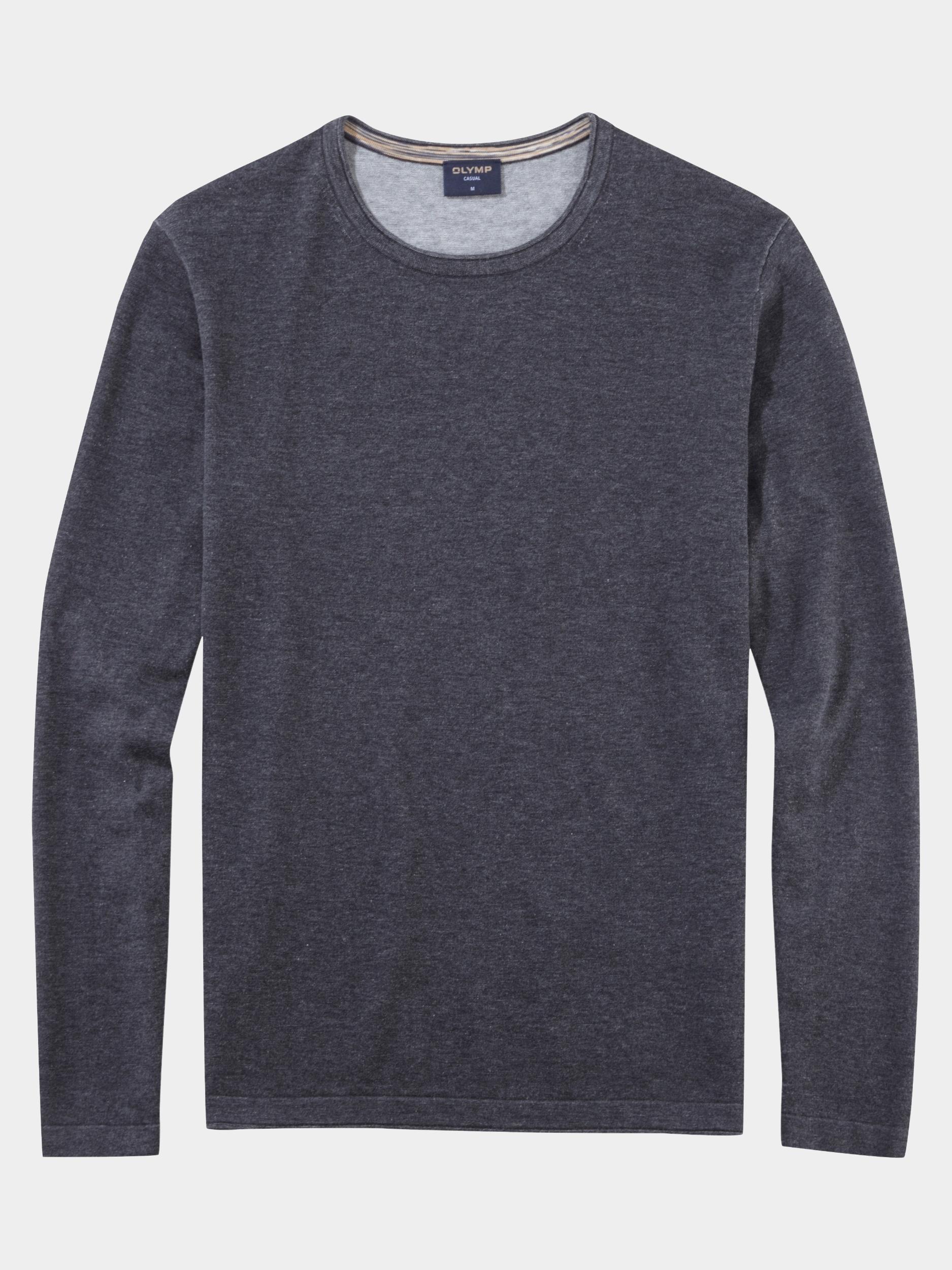 Olymp Pullover Grijs Rundhals Strick 535585/67