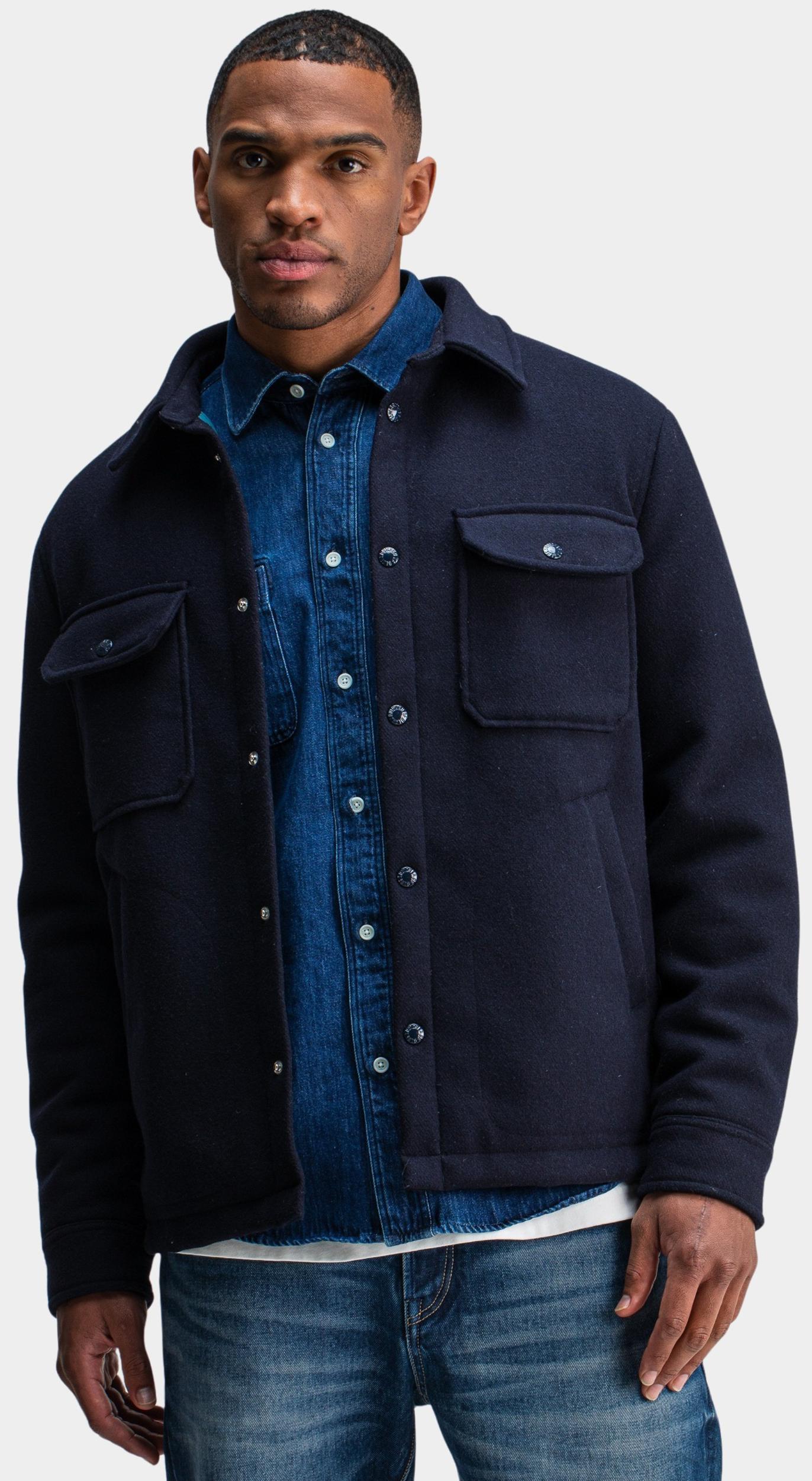 Butcher of Blue Winterjack Blauw Norbu Padded Wool Jacket M2514009/890