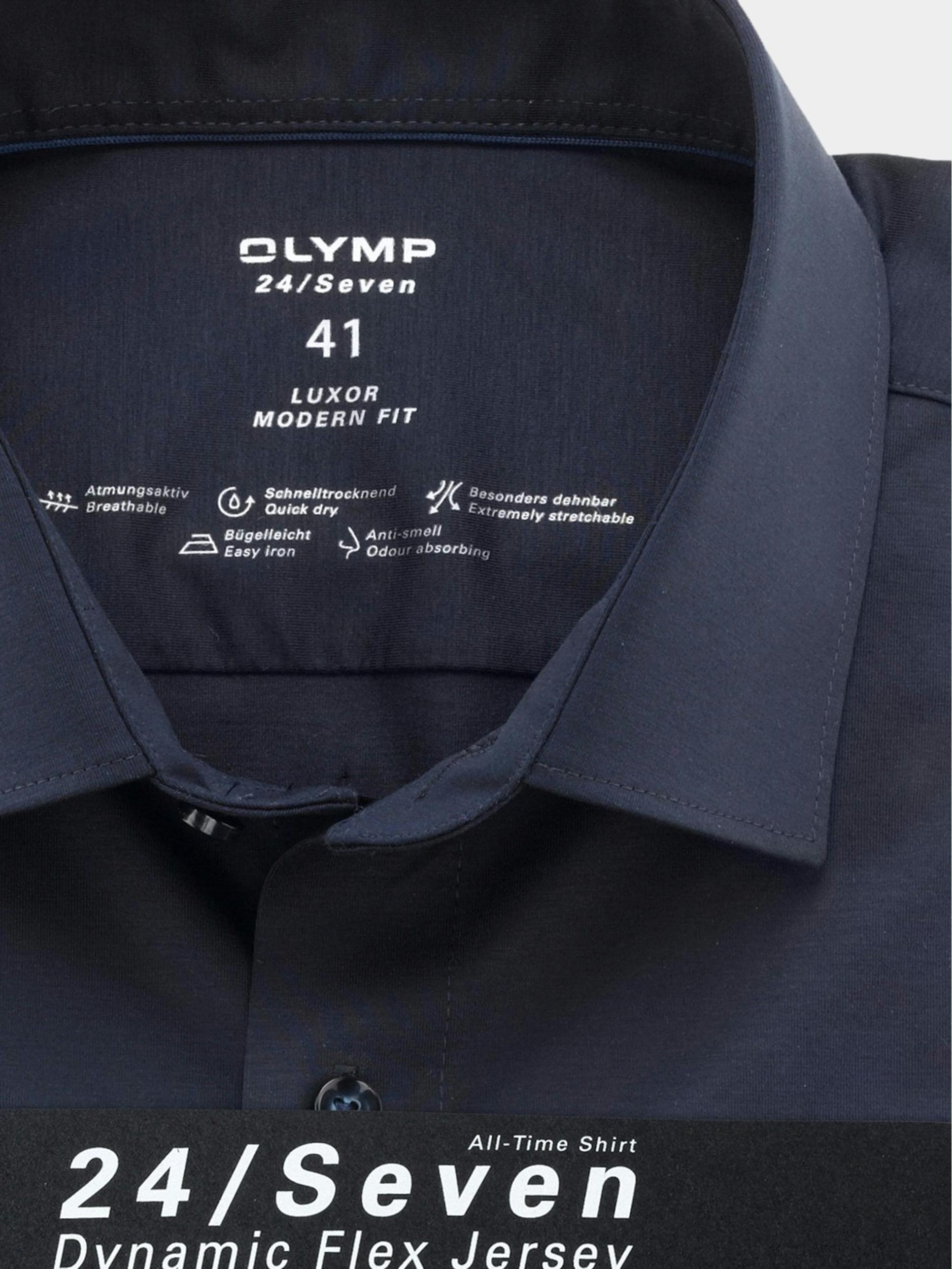 Olymp Business hemd lange mouw Blauw 1202/64 Hemden 120264/18