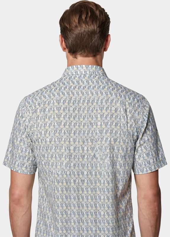 R.B. Boston overhemd korte mouw heren Blauw Marshall SS Button Down 616670/610