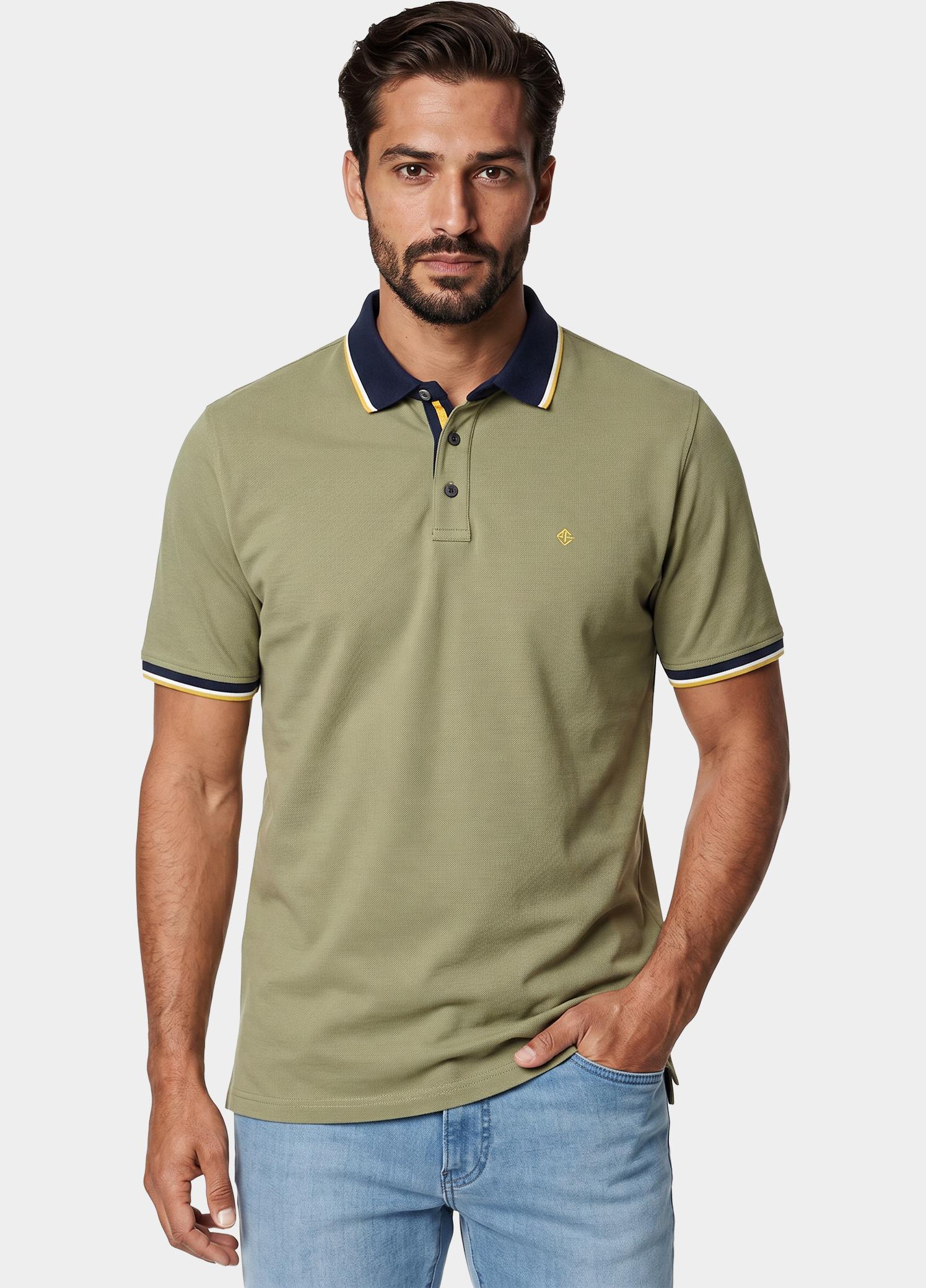 Casamoda Polo korte mouw Groen Polo 2-tone PQ 126320101/303