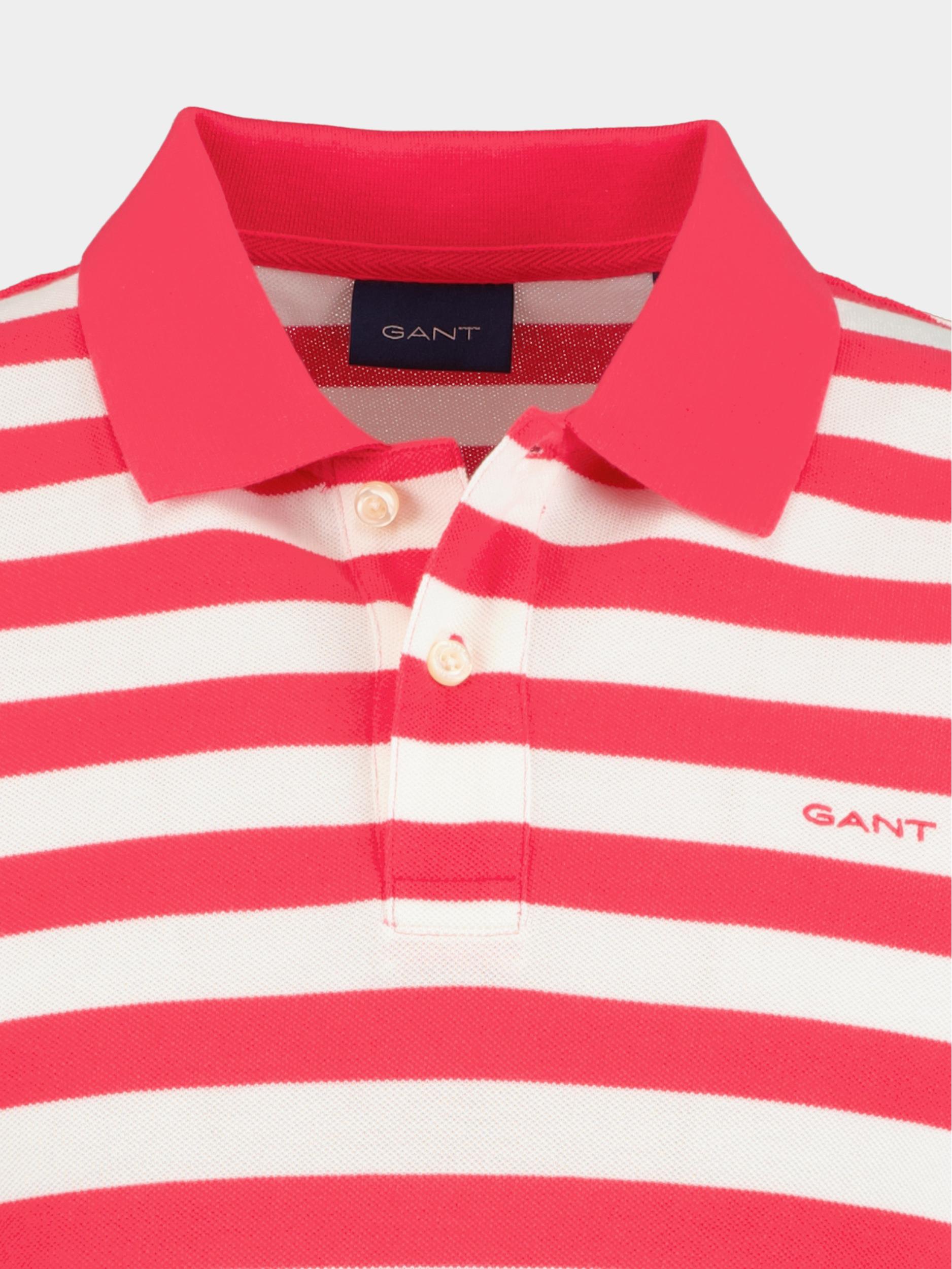 Gant Polo korte mouw Roze Multi Stripe SS Pique 2062018/635