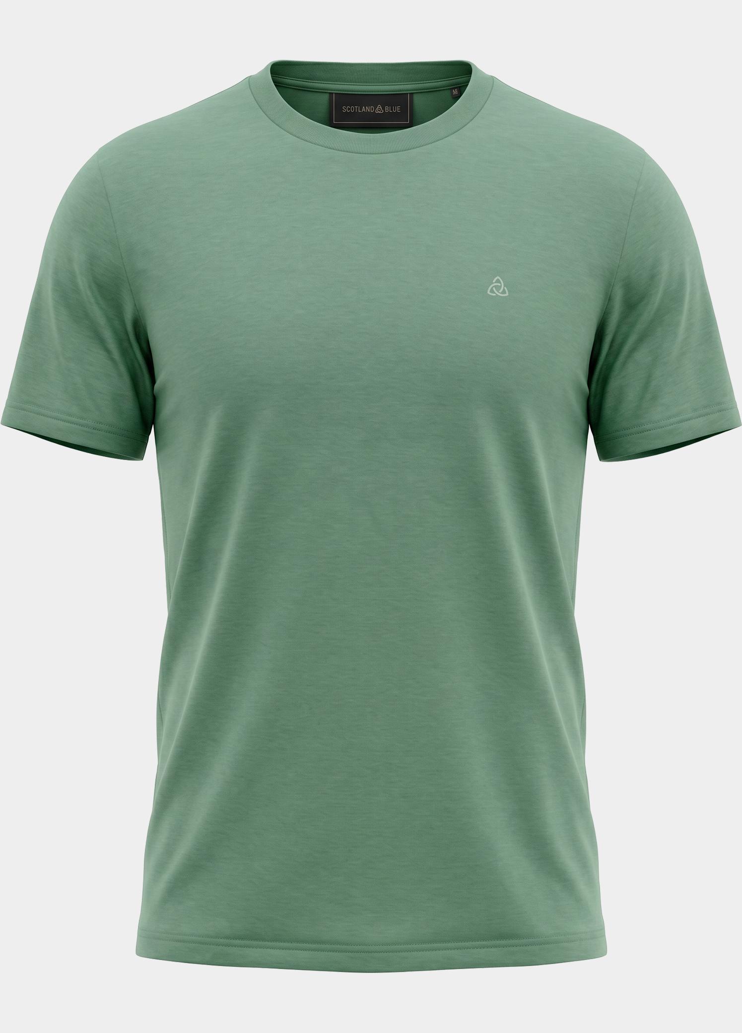 Scotland Blue T-shirt heren Groen Dynand T-shirt SPE25108DY42SB/343 surf side