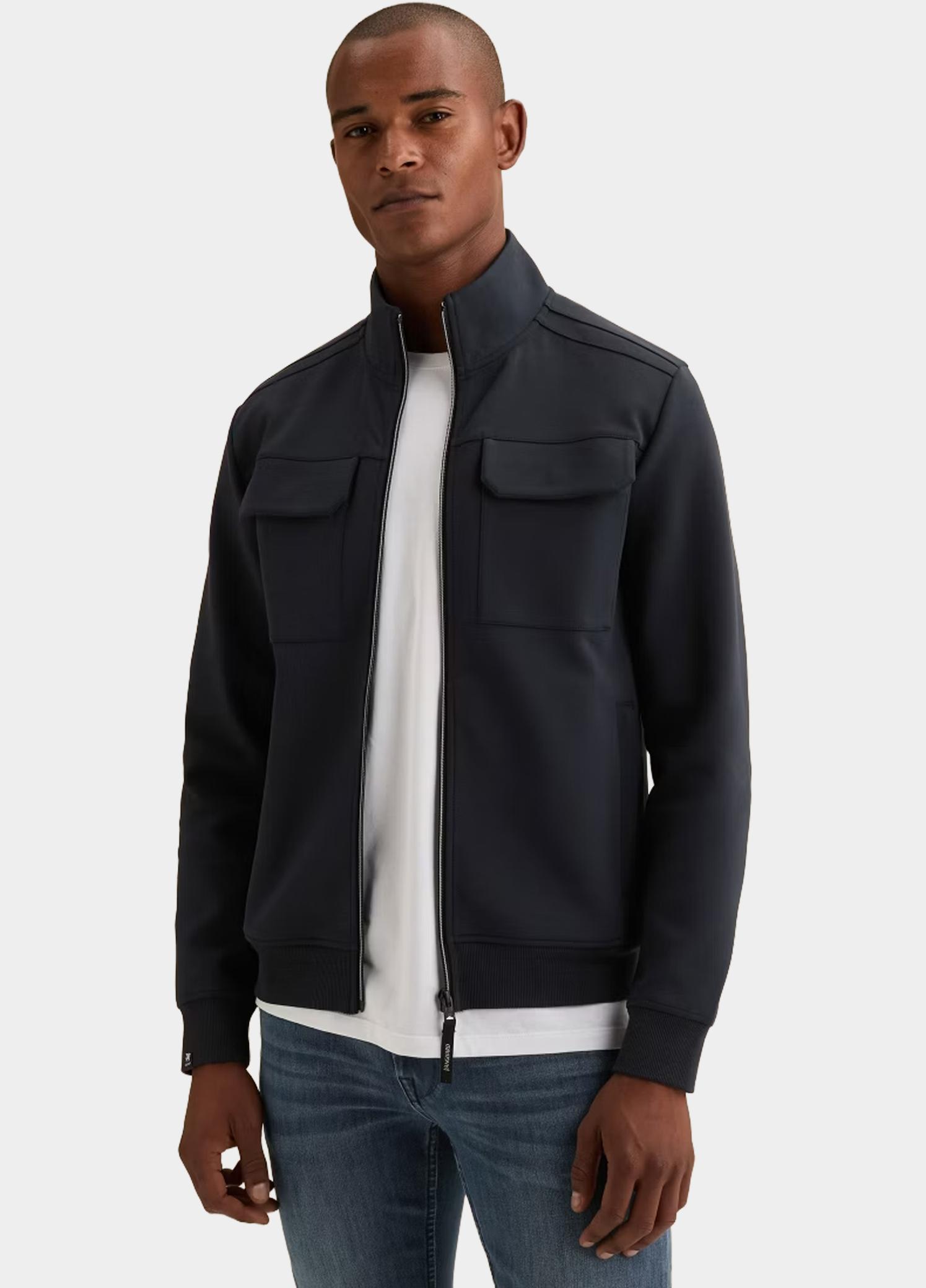 Vanguard Vest heren Blauw Zip jacket interlock sweat VSW2608402/5073