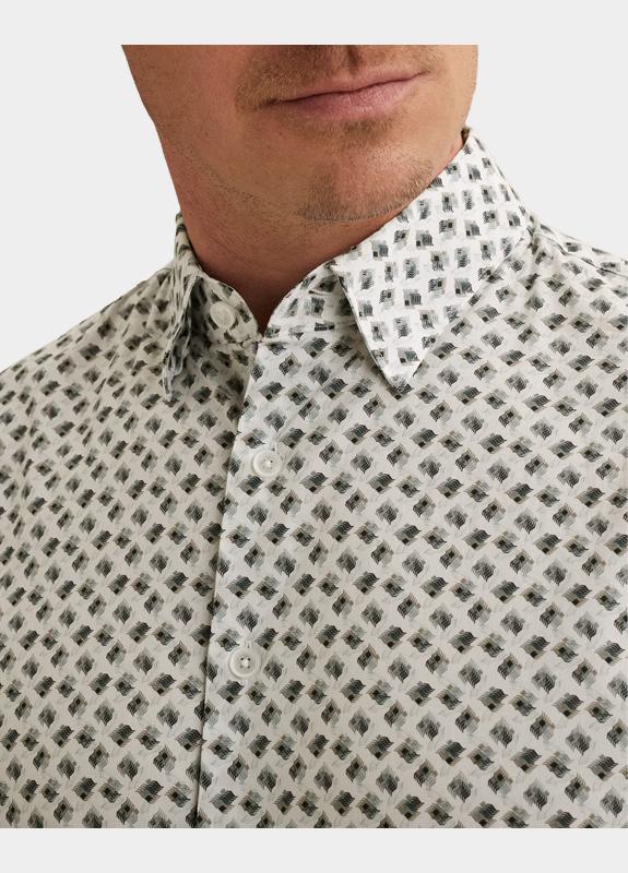 Vanguard Casual hemd lange mouw Wit LONG SLEEVE SHIRT Print on Po VSI2602204/7004