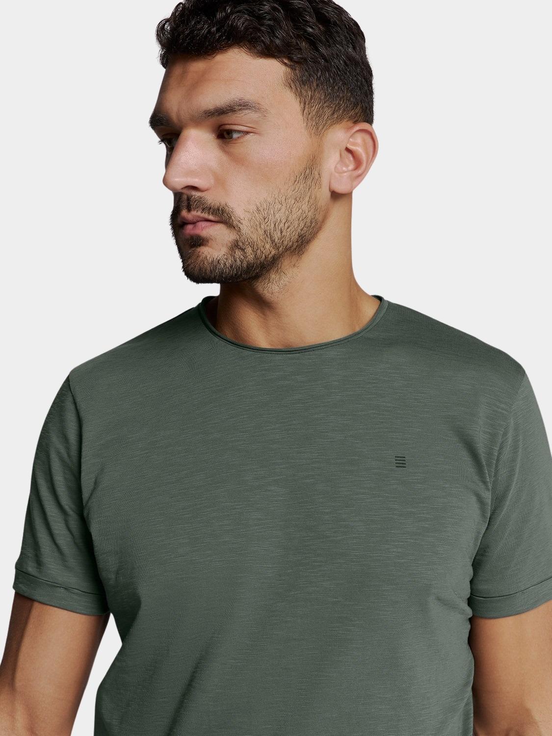 No Excess T-shirt korte mouw Blauw T-Shirt Crewneck Slub N3602/124