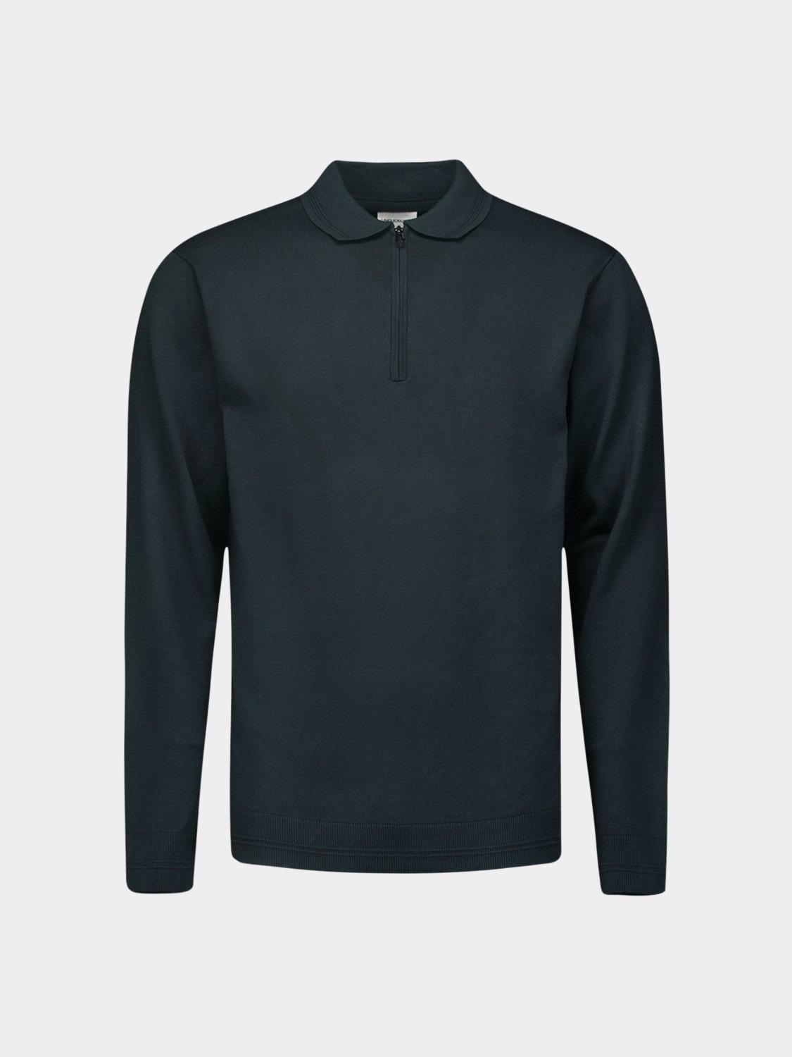 No Excess Pullover Blauw Pullover Polo Half Zip 25210846/078