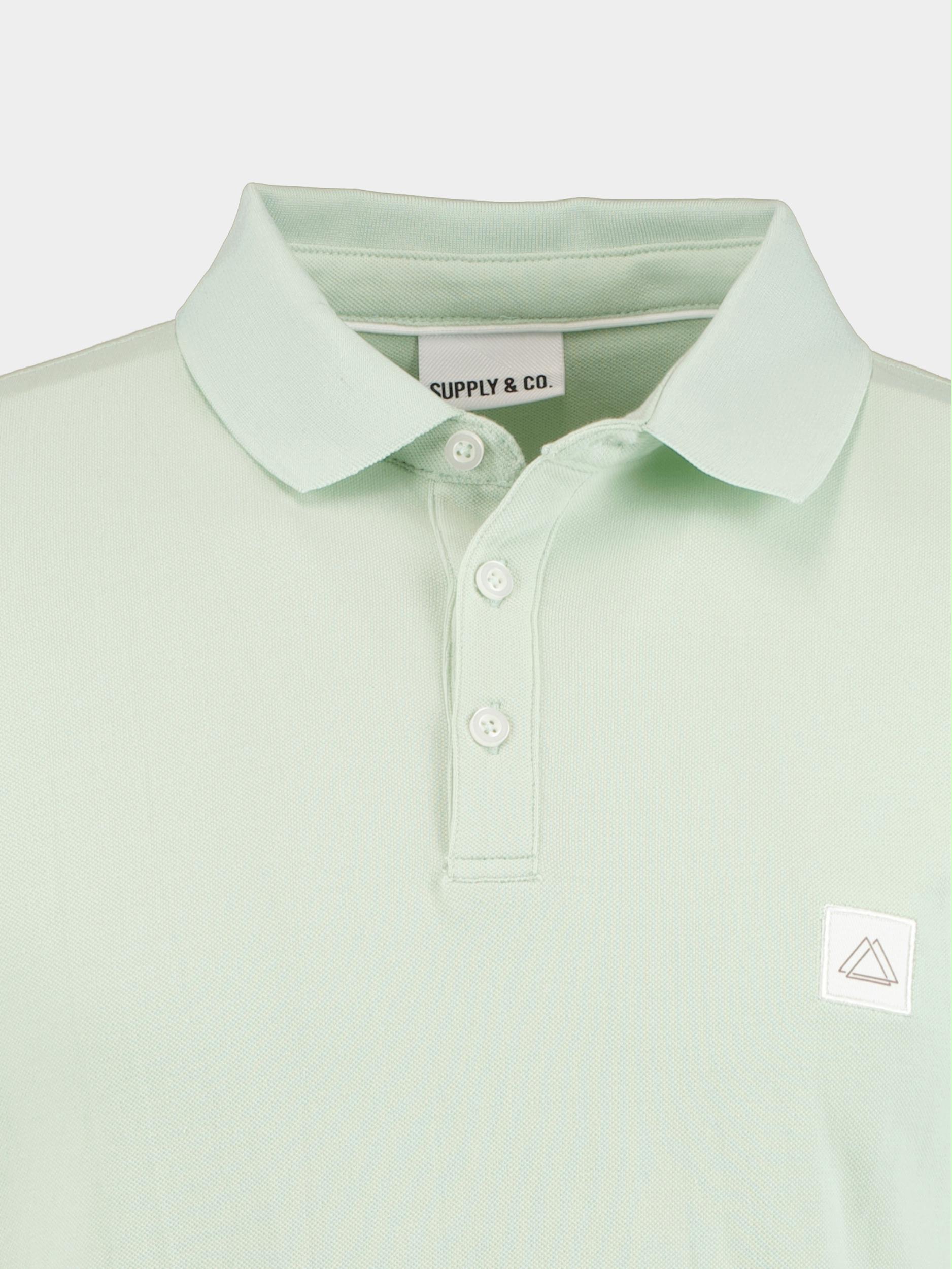 Supply & Co. Polo korte mouw Groen Oscar Polo Fine Pique 23108OS03/315 ocean