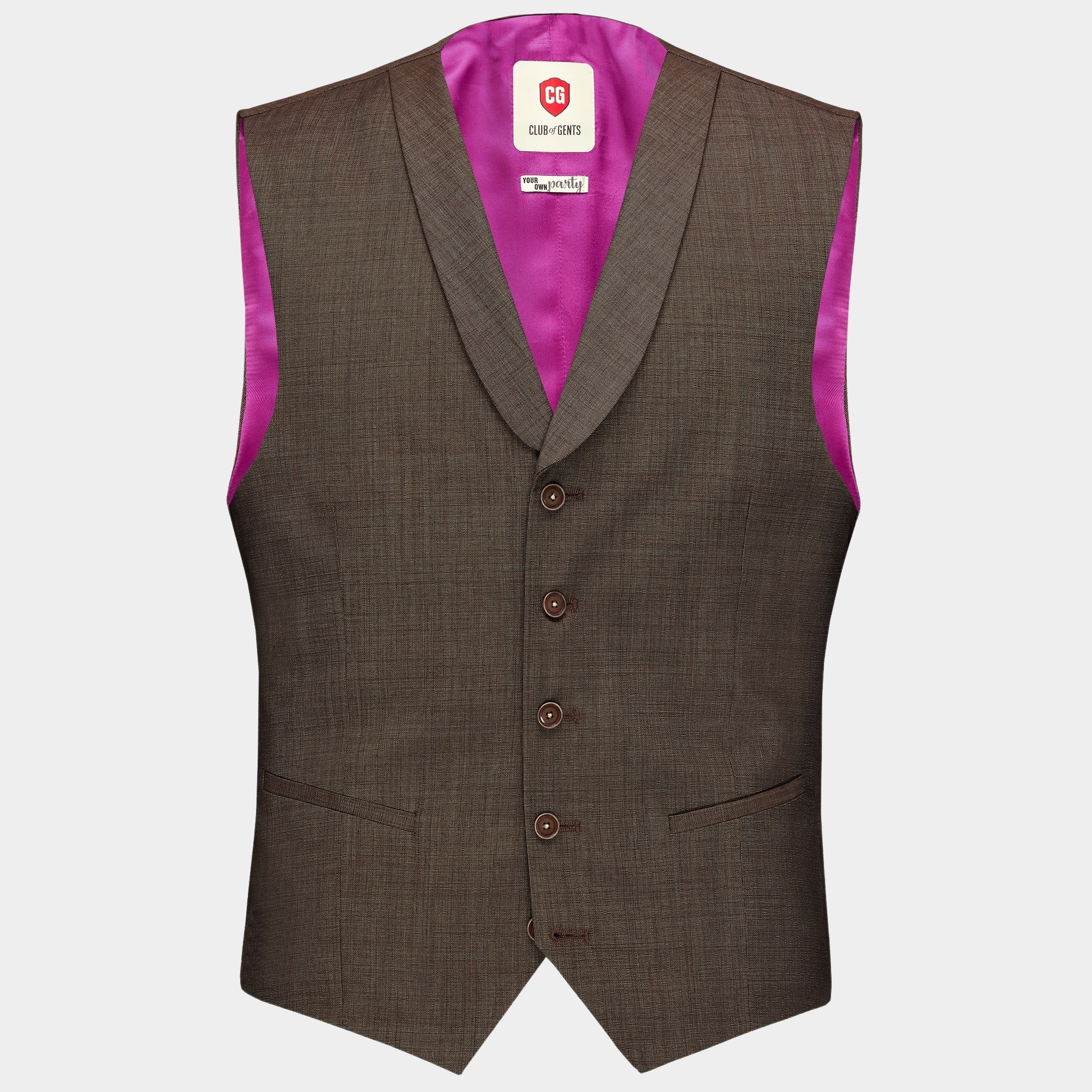 Club of Gents Gilet Mix & Match Bruin Weste/Waistcoat CG Philipp 90-146N0 / 441043/72