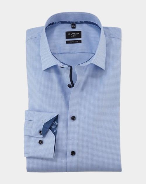 Olymp Business hemd lange mouw Blauw No. Six 254874/11