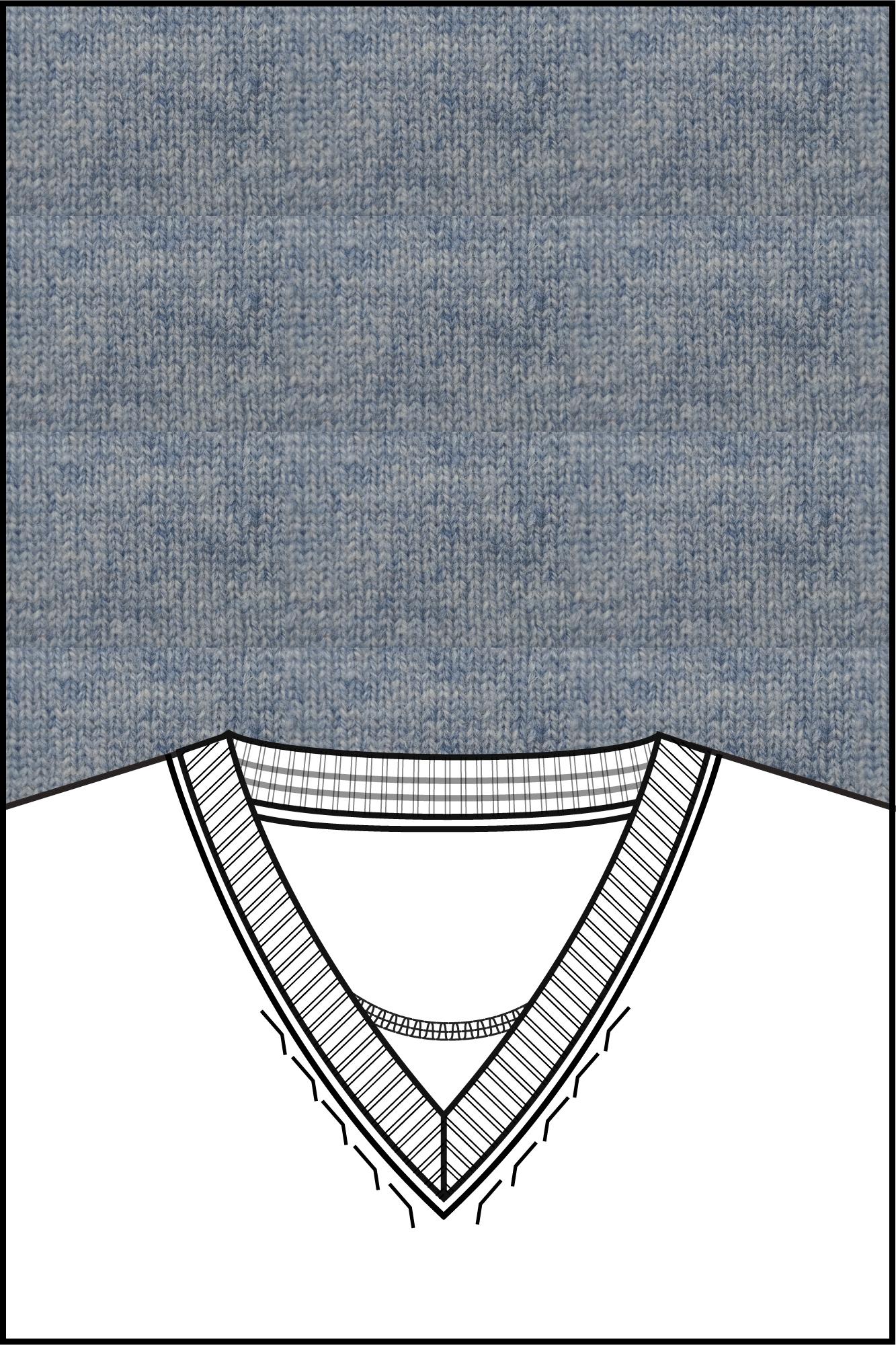 Baileys Pullover Blauw V-Neck Pullover  10gg, single 520091/615