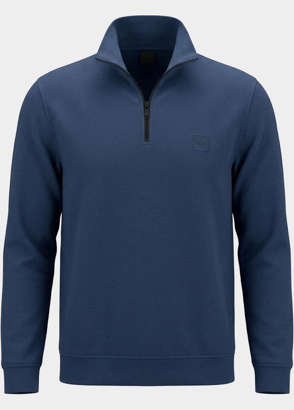 BOSS Orange half zip sweater heren Blauw Zetrust 10234591 01 50468926/464