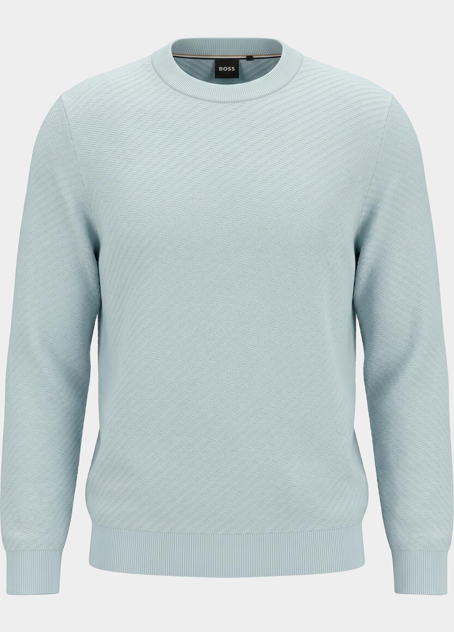 BOSS Black Polo lange mouw Blauw H-Lofranco 10280726 01 50565565/499