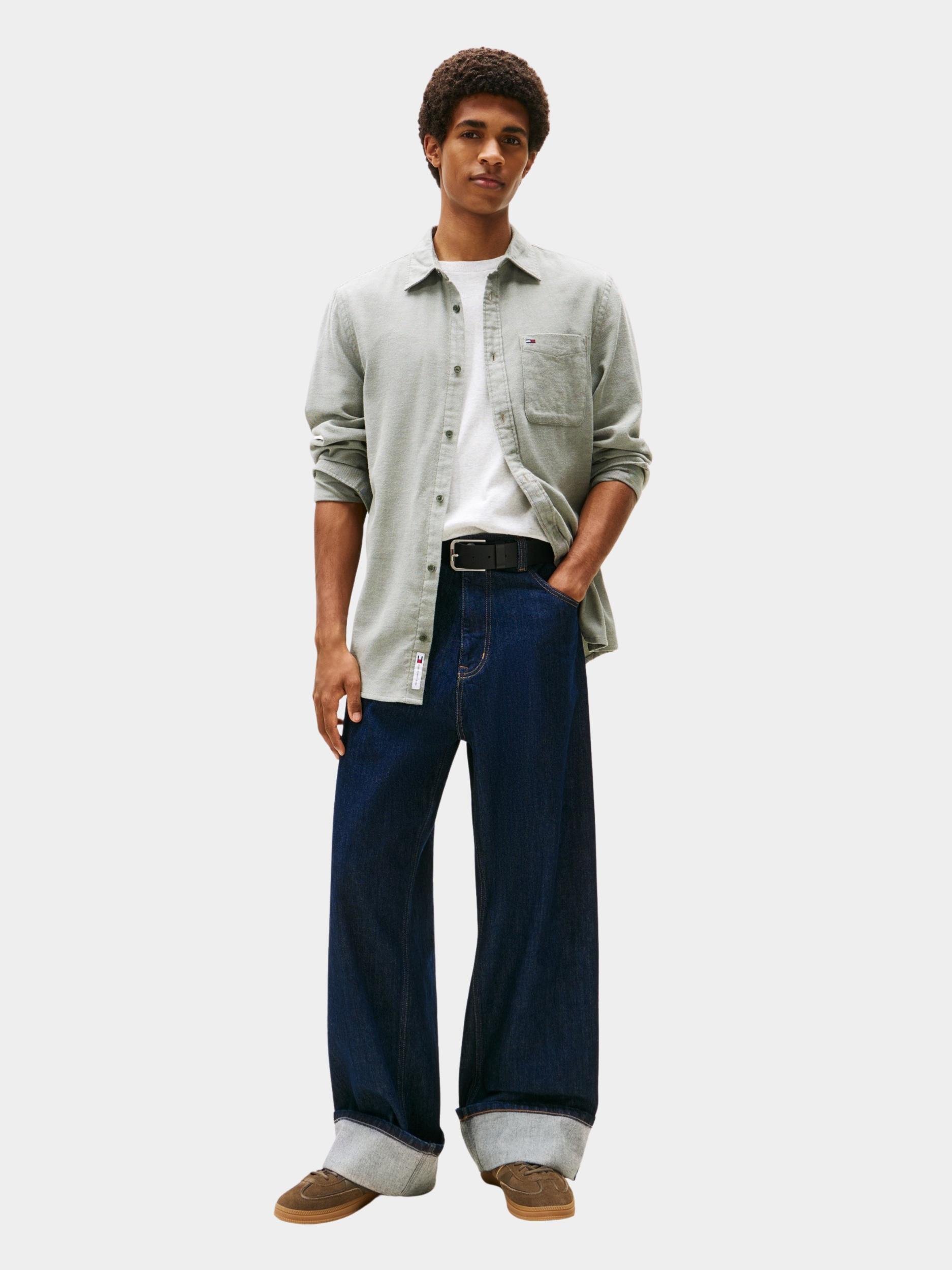 Tommy Jeans Overshirt Groen TJM REG FLANNEL SHIRT EXT DM0DM22023/MRH