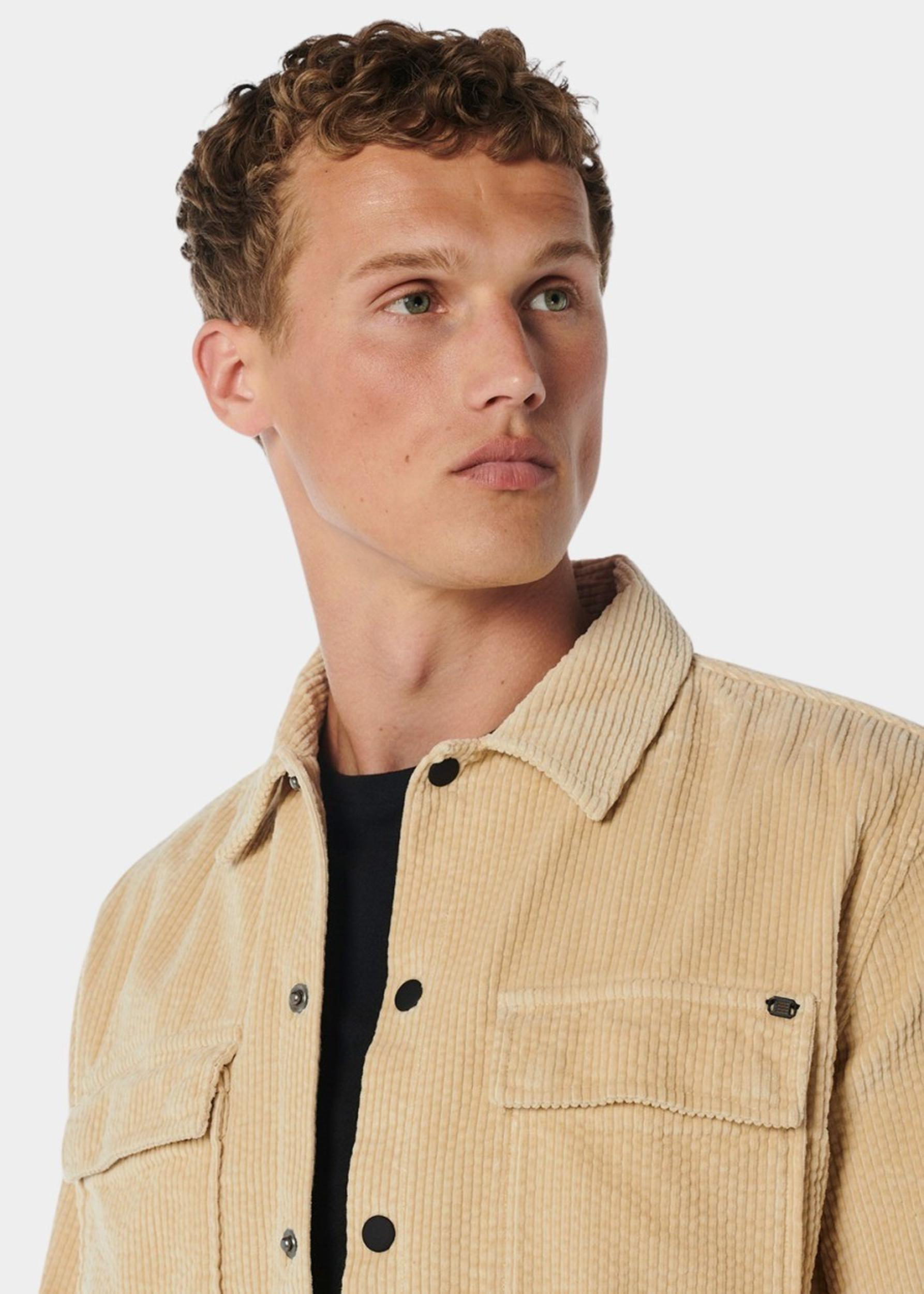 No Excess Casual hemd lange mouw Beige Overshirt Button Closure Cord 21570918/014
