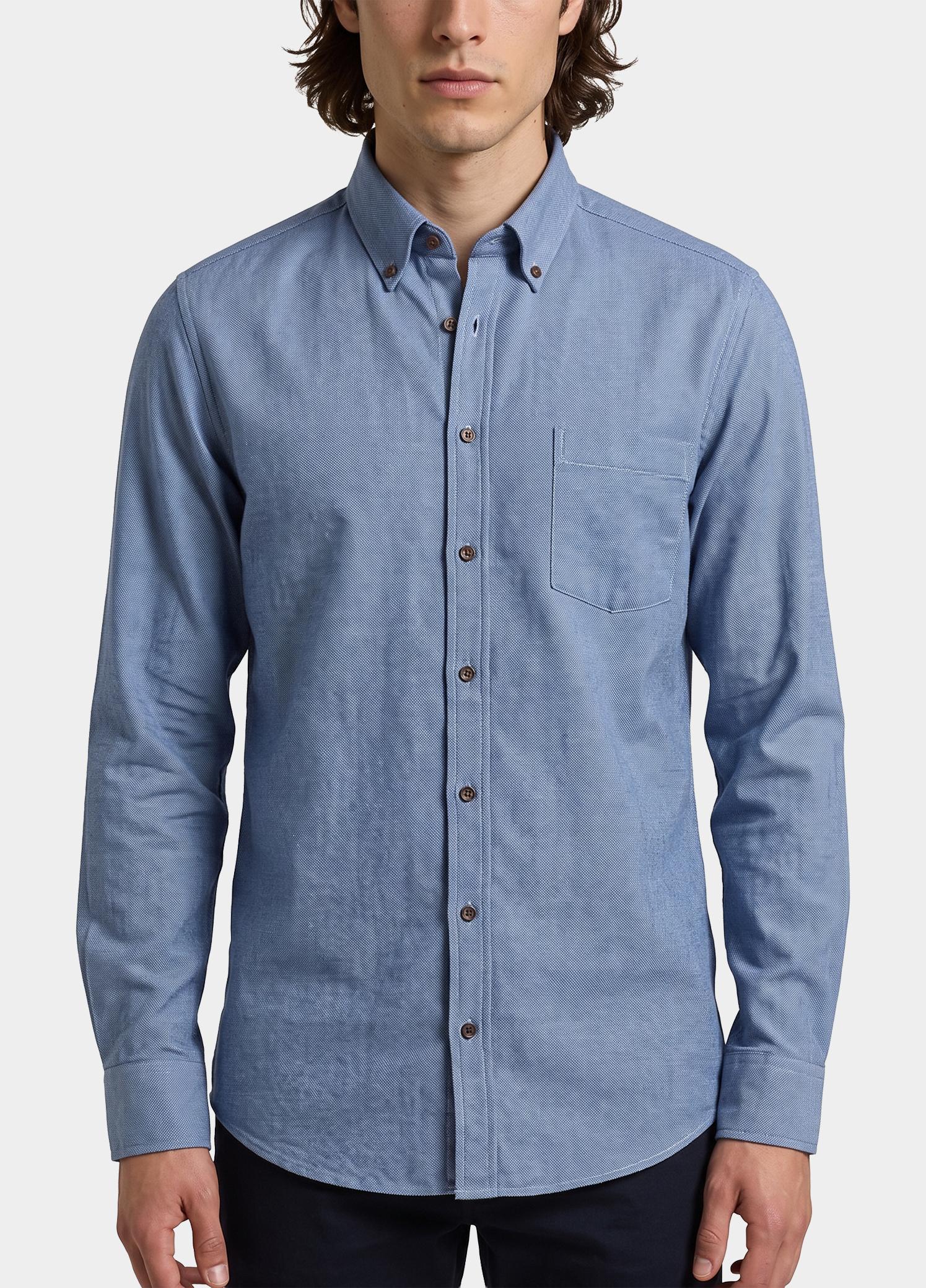 Casamoda Overhemd heren Blauw B.D. Casual Fit 126132510/100