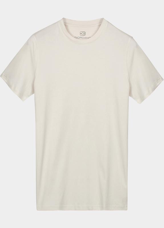 Giordano T-shirt heren Beige Luca T-shirt Liquid Cotton - 615078/11