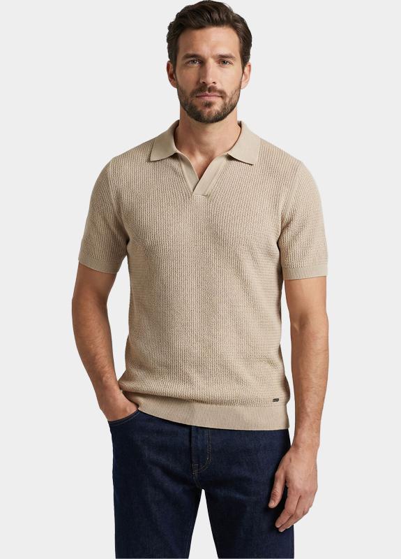 Born With Appetite Polo heren Grijs Richard Knitted Polo Ss Halfz BWA26106RI21/2501