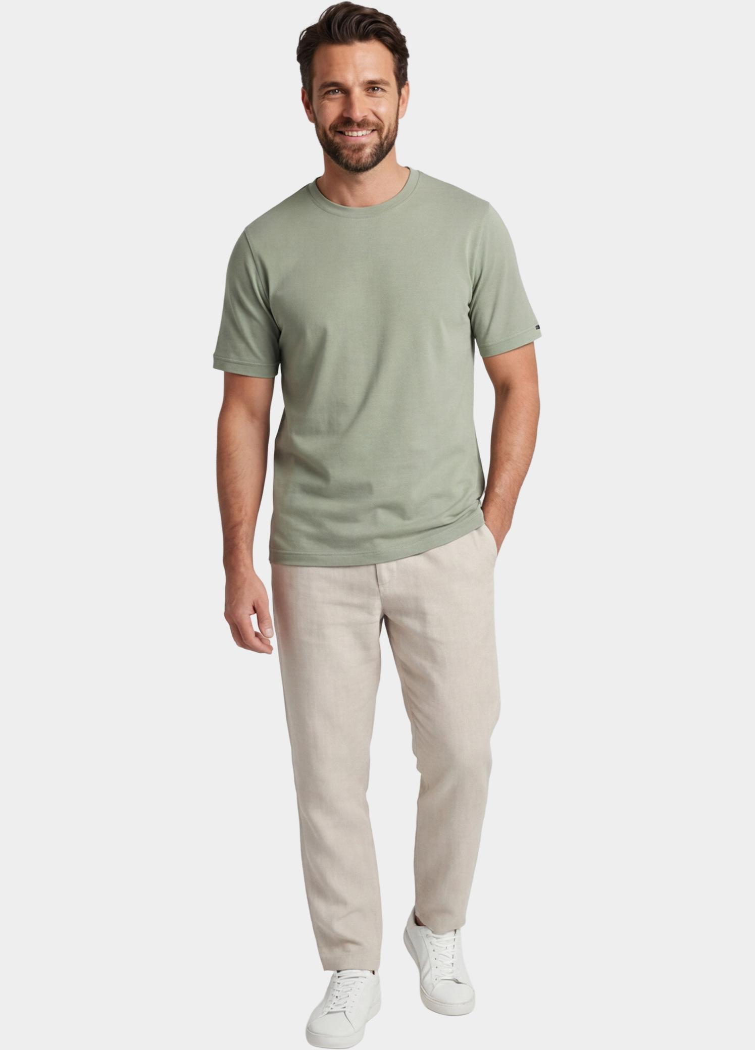 Baileys T-shirt heren Groen T-Shirt crew neck   2-tone 615077/72