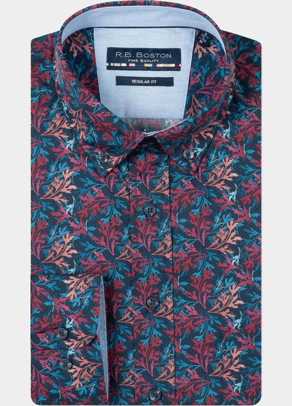 R.B. Boston Casual hemd lange mouw Bruin Franklin LS Button Down 527670/429