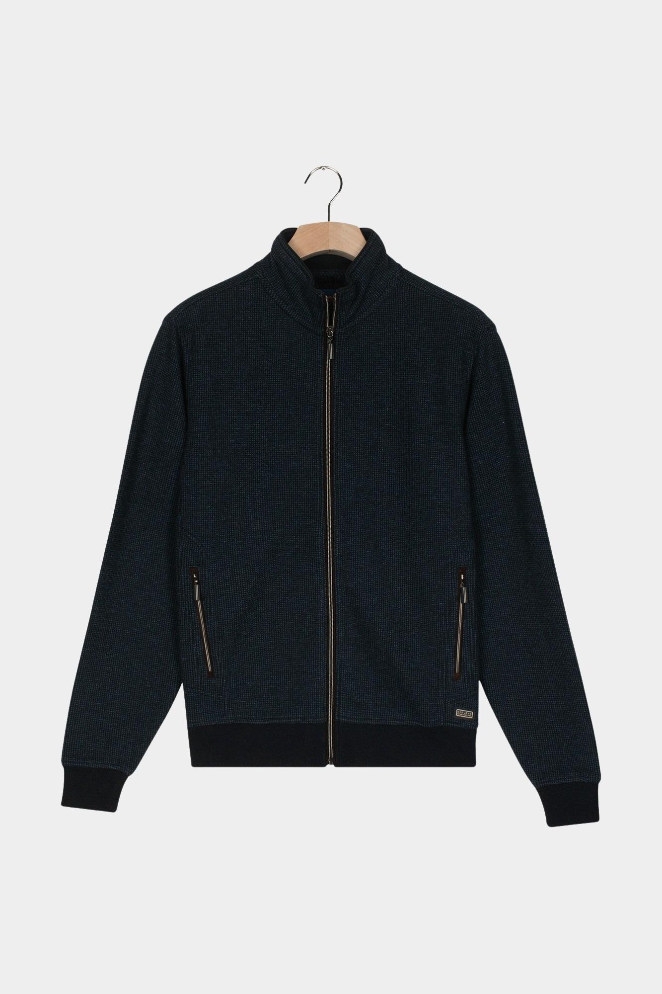 Baileys Vest Blauw Sweat Cardigan Zip  2-tone Ja 522252/60