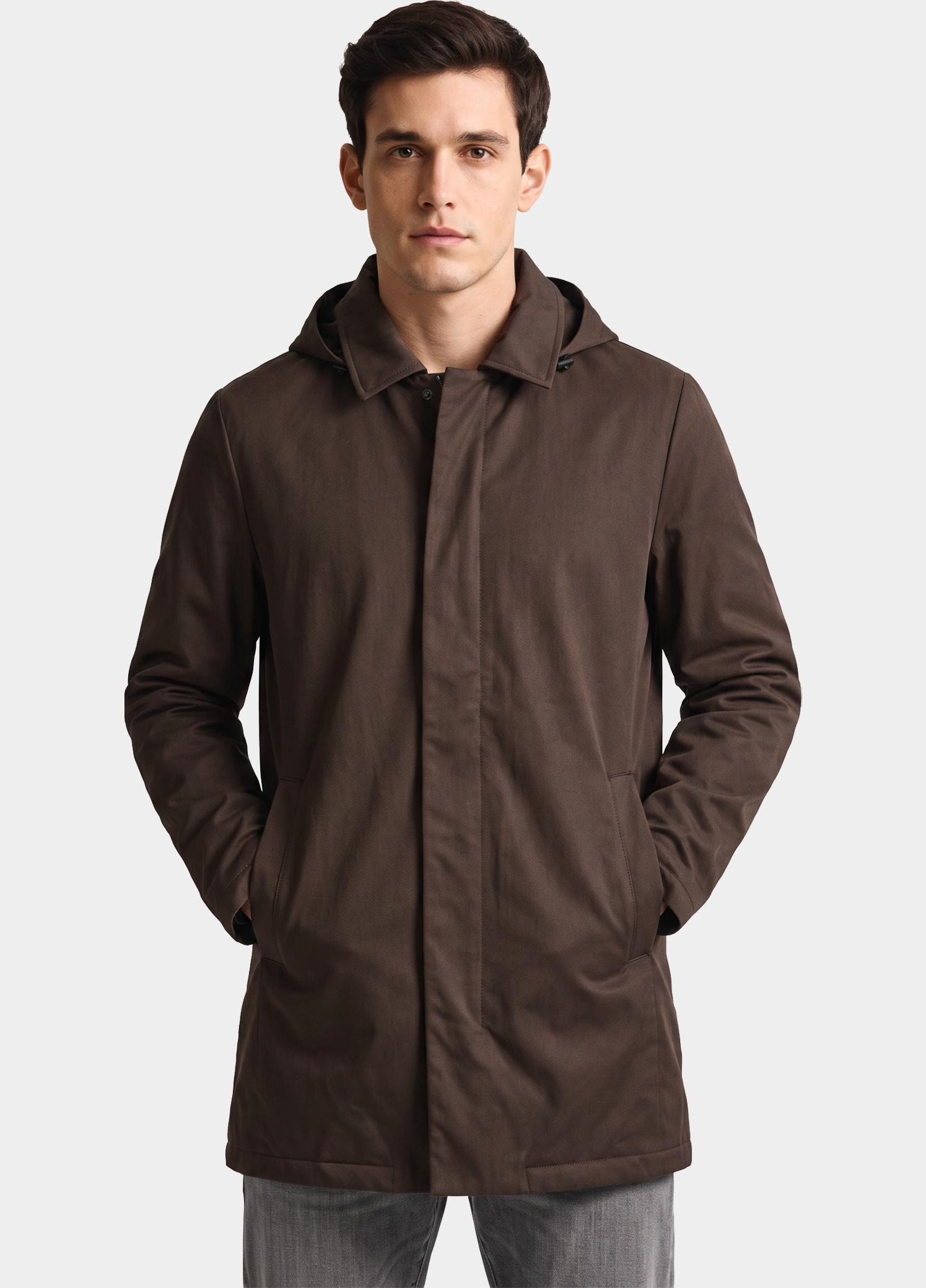 Profuomo Regenjas heren Bruin  PPWU30004/C