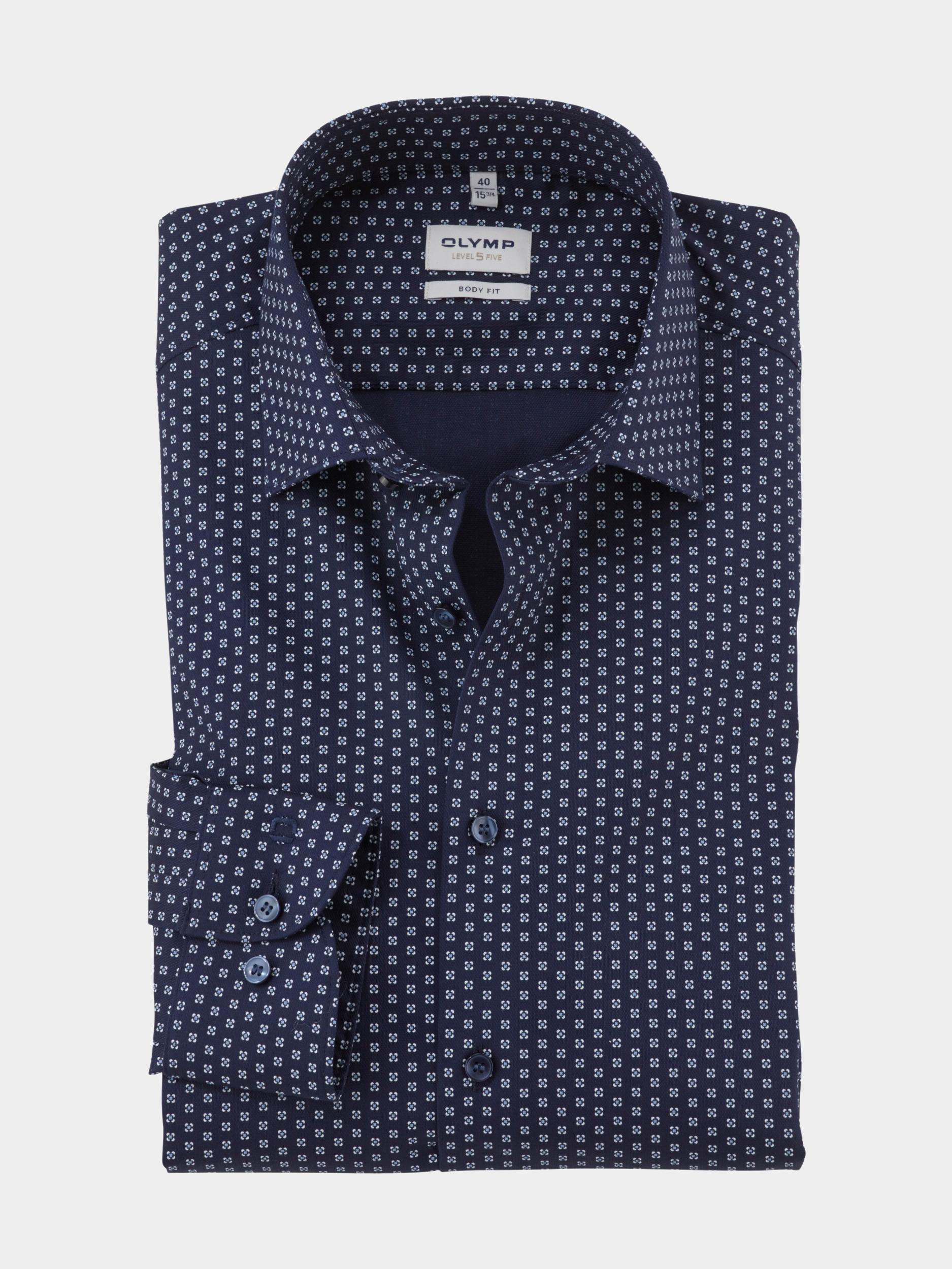 Olymp Overhemd extra lange mouw Blauw Level Five 207879/18