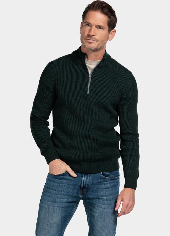 Baileys Half Zip Groen Pullover 1/2 zip  Plated Rib 528419/795