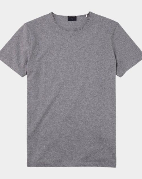 Olymp T-shirt korte mouw Grijs T-Shirt CO/EL 560172/63