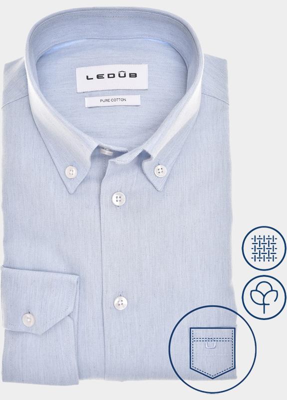 Ledub Business hemd lange mouw Blauw  0701980/120-000-000