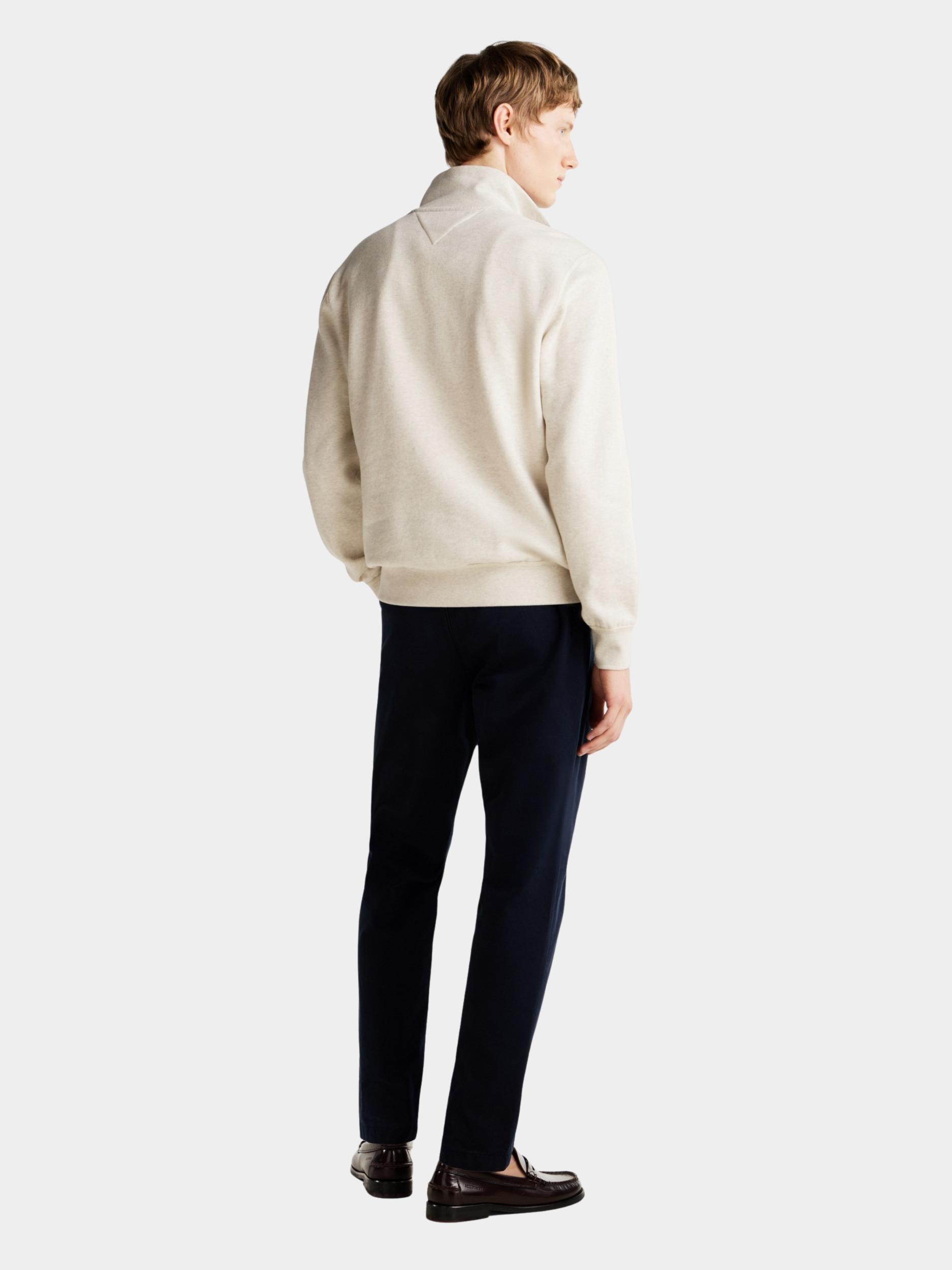 Tommy Hilfiger Half Zip Beige ESSENTIAL FLEECE 1/4 ZIP MW0MW37233/HGF