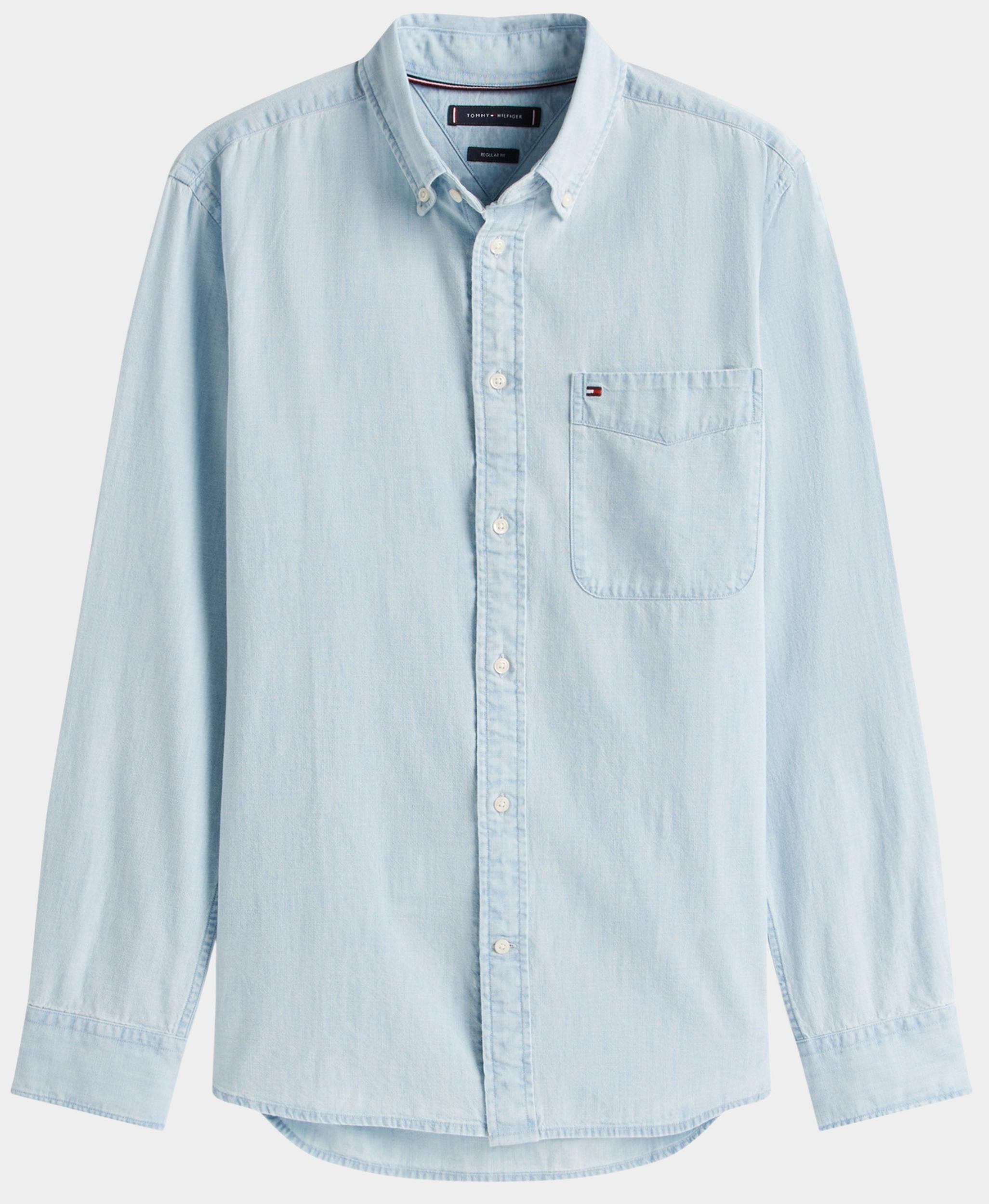 Tommy Hilfiger Casual hemd lange mouw Blauw Chambray Pocket RF Shirt MW0MW39431/0GZ