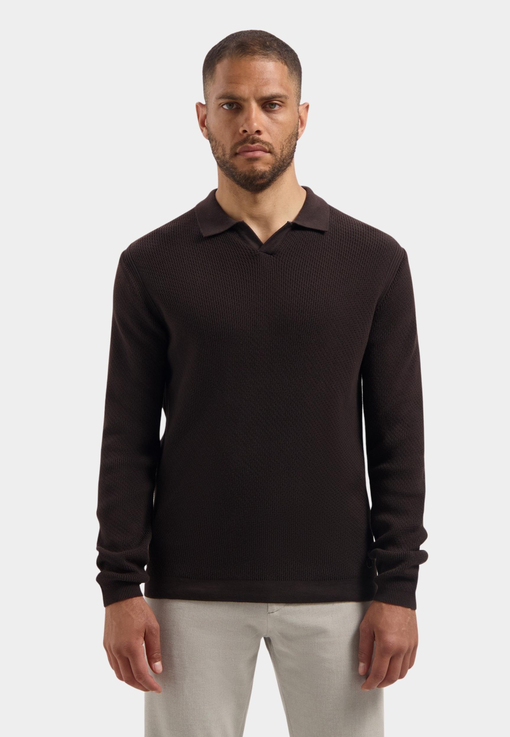 Dstrezzed Polo lange mouw Bruin Kostas Longsleeve Polo 405934/799