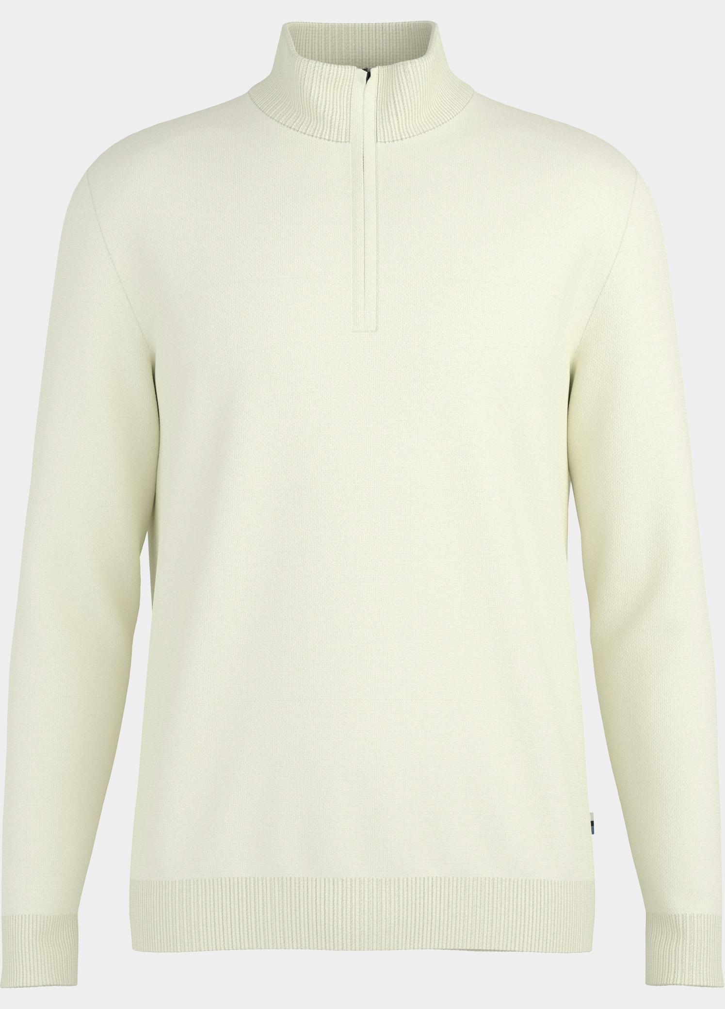 Olymp Half Zip Beige Troyer Strick 533885/01