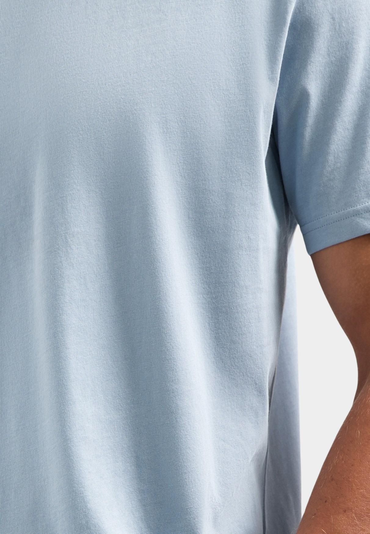 No Excess T-shirt korte mouw Blauw T-Shirt Crewneck Solid Basic 29340701SN/138