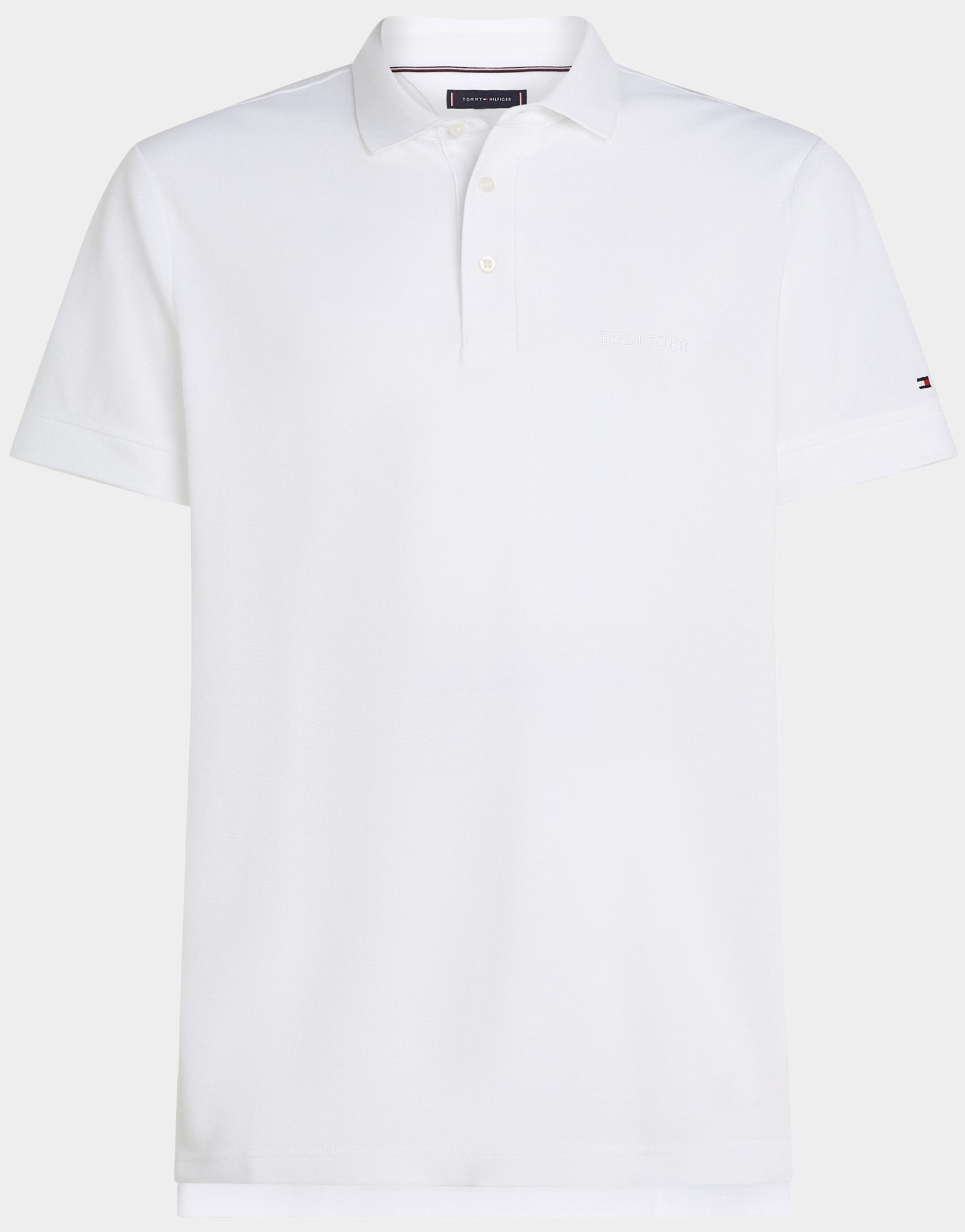 Tommy Hilfiger Polo korte mouw Wit Tonal Monotype Reg Polo MW0MW38456/YBR