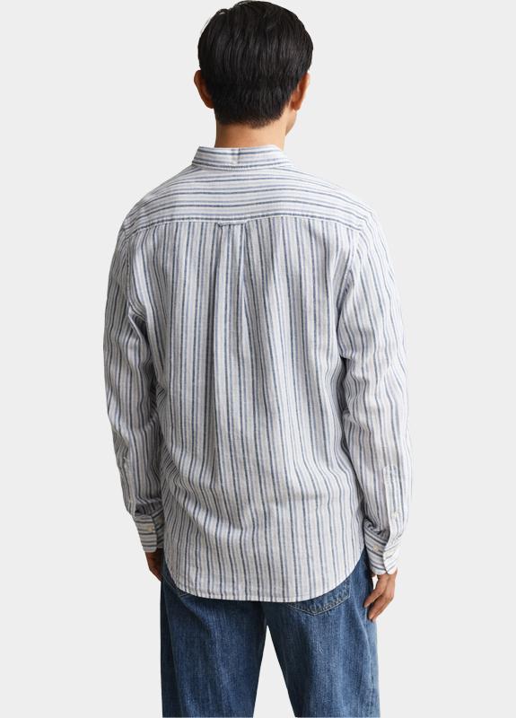 Gant Overhemd heren Blauw Gestreept overoverhemd van li 3260081/442