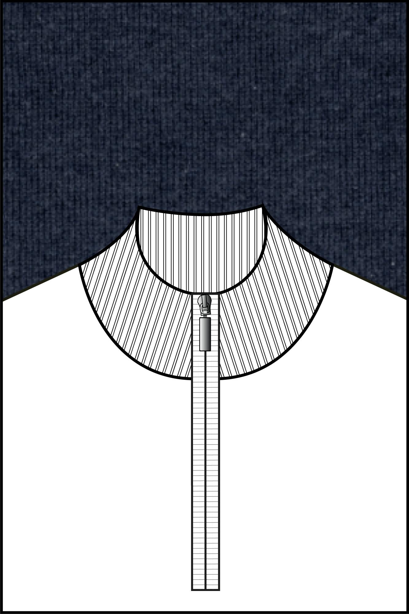 Baileys Half Zip Blauw Pullover 1/2 zip  with low po NOS8400/675