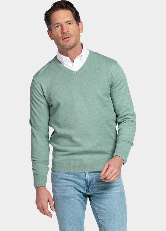 Baileys Pullover heren Groen V-Neck Pullover  12gg Single 618100CCT-3/725