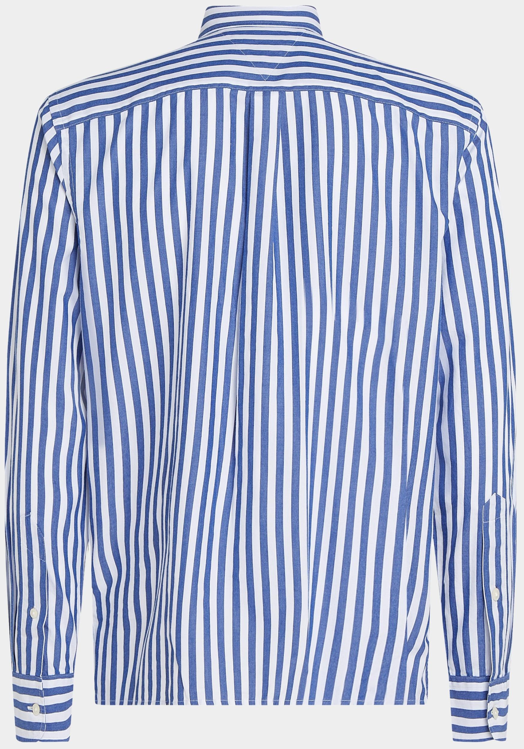 Tommy Hilfiger Casual hemd lange mouw Blauw Flex Poplin Bold Stripe RF MW0MW39159/0A5